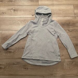 The North Face Knit Stitch Fleece Hoodie - Wild Oat Heather - Large